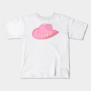 Cowgirl Hat (pink) Kids T-Shirt